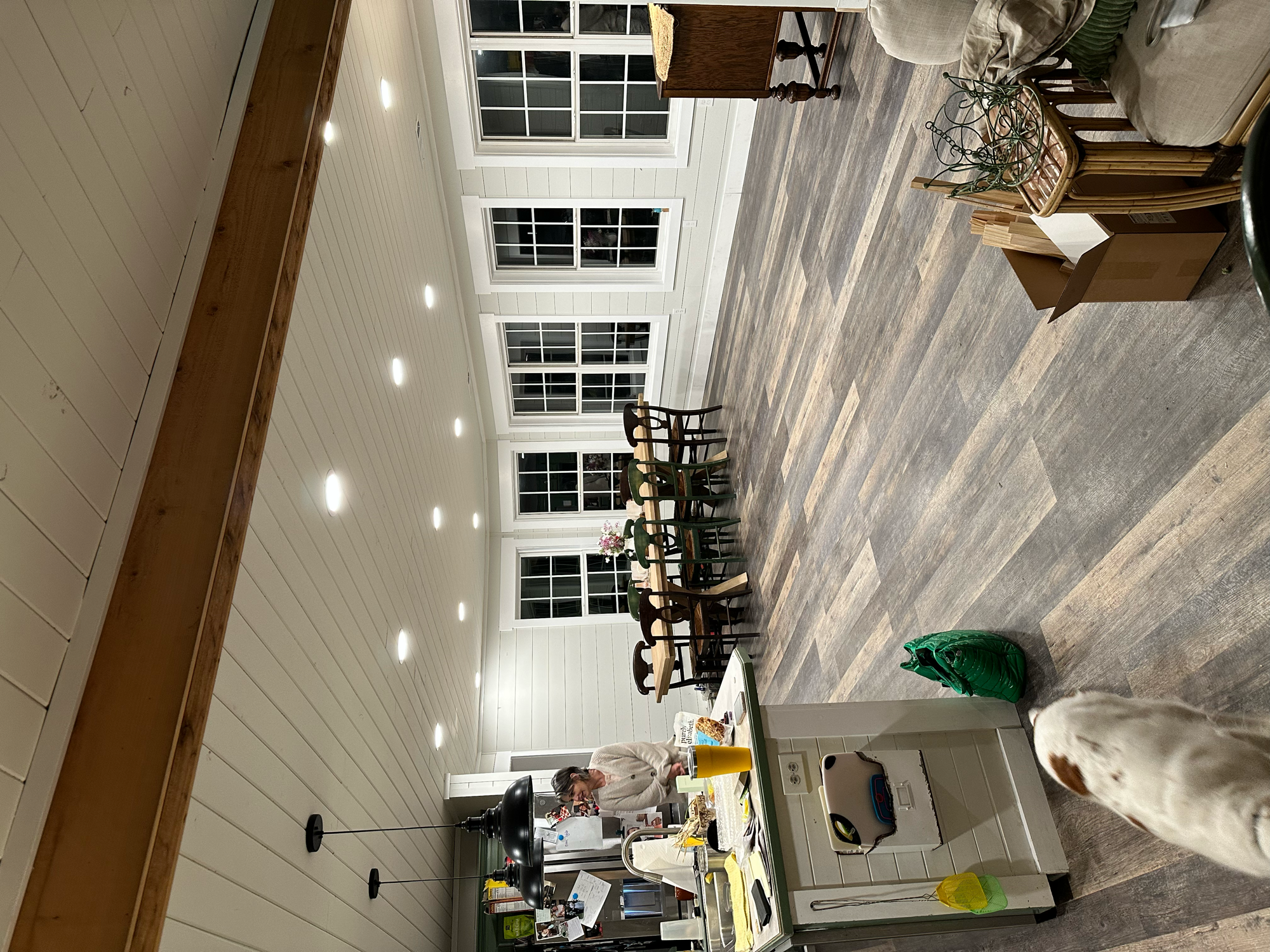 Open concept interior living and dining renovation — Keystone South Construction
