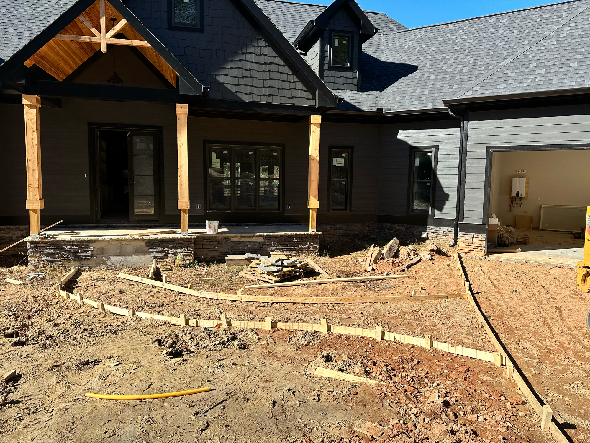 Dark craftsman home under construction — Keystone South Construction Georgia